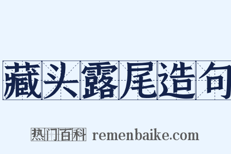 藏头露尾造句是什么意思的图片